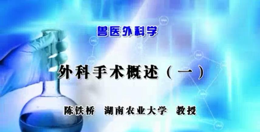 兽医外科学视频教程 37讲 陈铁桥 湖南农业大学